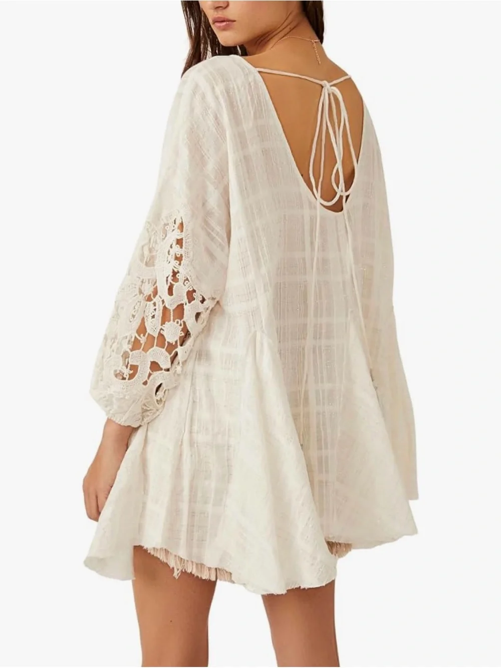 Free People white shores tunic- Boho Tunic